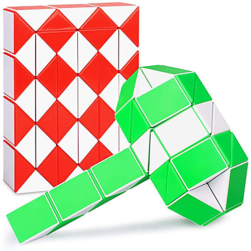 

MoYu 48 Wedges Fidget Snake Cube Magic Twist Puzzle Sensory Toys Brain Teaser Games Collections Birthday Gifts Party Favors Stocking Stuffers for Kids Adults Teens