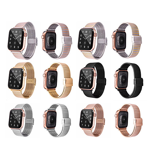 

Smart Watch Band for Apple iWatch 1 pcs Business Band Stainless Steel Replacement Wrist Strap for Apple Watch Series SE / 6/5/4/3/2/1