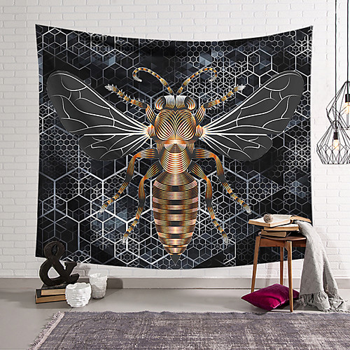 

Wall Tapestry Art Decor Blanket Curtain Hanging Home Bedroom Living Room Bee Modern Animal Geometric