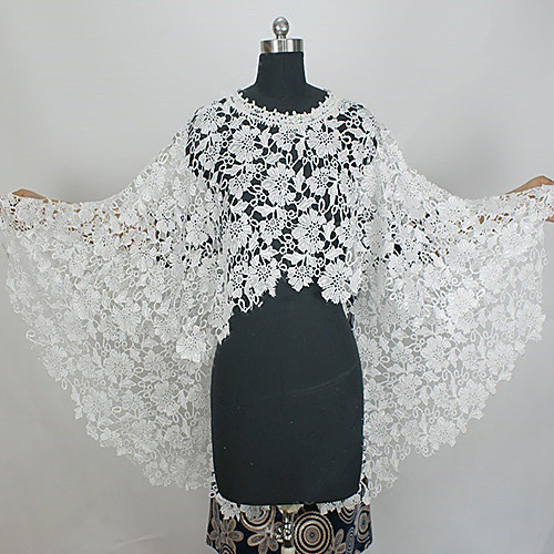 

Sleeveless Flower Style / Elegant Lace Special Occasion / Party / Evening Women's Wrap With Hollow-out / Solid