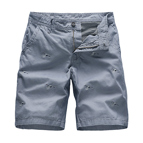 

Men's Shorts Chinos Shorts Pants Solid Color ArmyGreen Black Yellow Grey Dark Blue