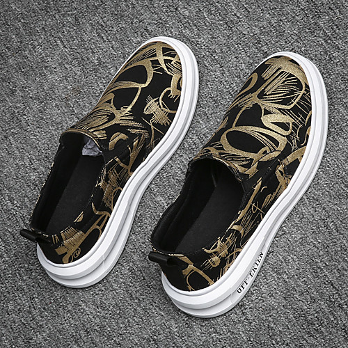 

Men's Loafers & Slip-Ons Comfort Loafers Casual Athletic Outdoor Walking Shoes Canvas Synthetics Breathable Non-slipping Shock Absorbing Booties / Ankle Boots Silver Gold Rainbow Spring Summer