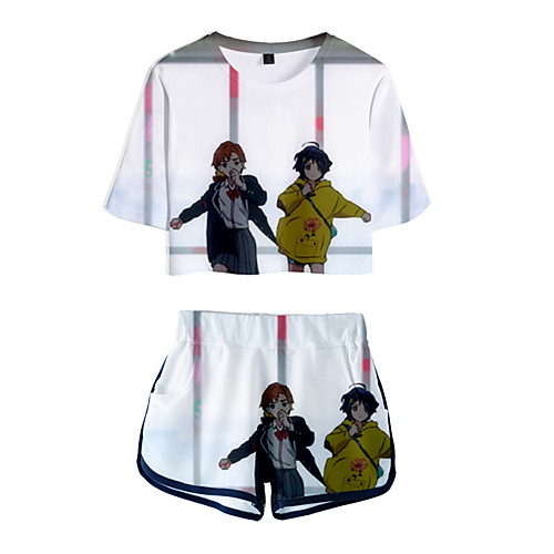 

Inspired by wonder egg priority Cosplay Cosplay Costume Outfits Terylene 3D 2 Piece Printing Shorts For Women's / Men's