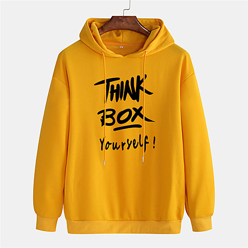 

Men's Pullover Hoodie Sweatshirt Graphic Prints Letter 3D Hooded Sports & Outdoor Daily Sports Hot Stamping Basic Casual Hoodies Sweatshirts Long Sleeve Purple Yellow Blushing Pink