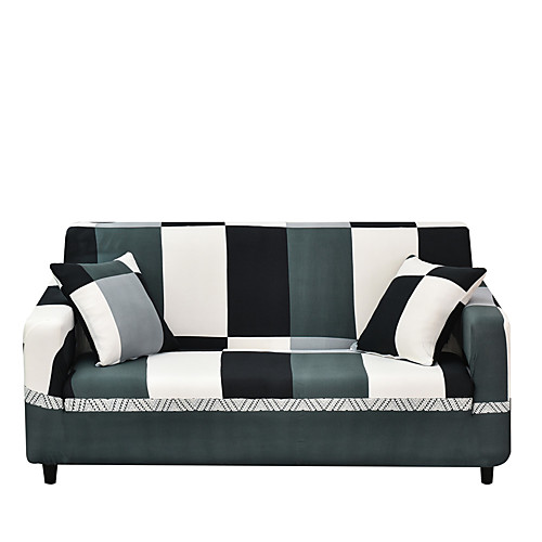 

Sofa Cover The Geometric Print Dustproof Stretch Slipcovers Stretch Super Soft Fabric Couch Cover Fit for 1to 4 Cushion Couch and L Shape Sofa (You will Get 1 Throw Pillow Case as free Gift)