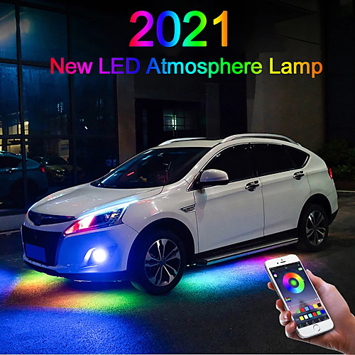 

OTOLAMPARA 500W 40000LM Bluetooth App Control Flowing Color RGB LED Strip 2021 New Style High Quality 90 120cm 150cm 180cm Tube Underglow Underbody System LED Light Beautiful Lightness Nightsighting