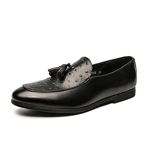 

Men's Loafers & Slip-Ons Comfort Loafers Light Soles Drive Shoes Casual Daily Party & Evening PU Non-slipping Wear Proof Black Brown Fall Winter / Tassel / Tassel