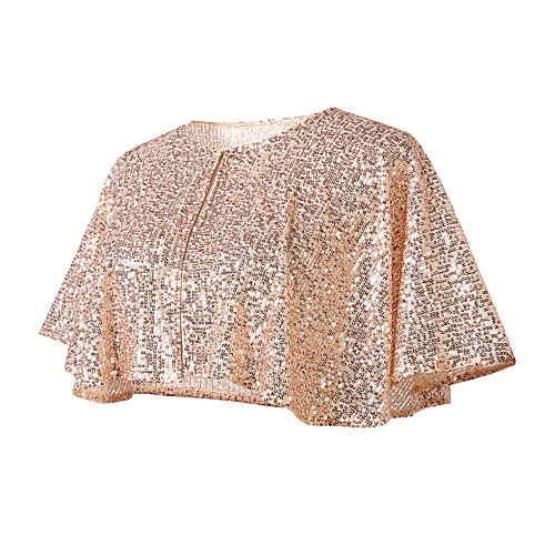 

Sleeveless Glitters / Elegant Polyester Party / Evening / Wedding Party Shawl & Wrap With Glitter / Paillette