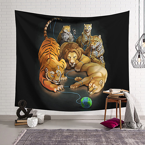 

Animals Wall Tapestry Art Decor Blanket Curtain Hanging Home Bedroom Living Room Decoration and Animal and Fantasy
