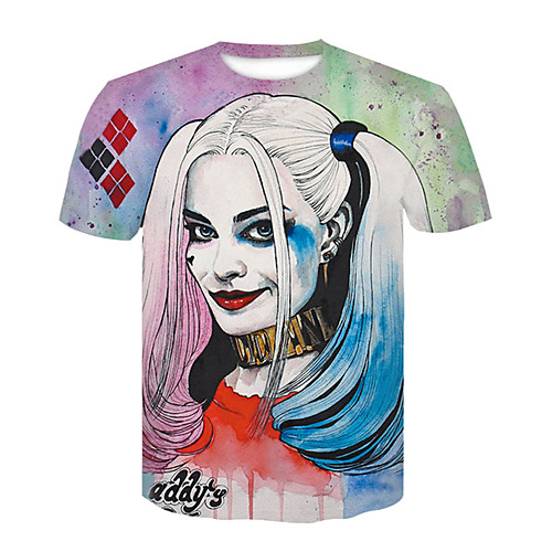 

Men's T shirt 3D Print 3D Rivet Mesh Short Sleeve Casual Tops White Black Rainbow