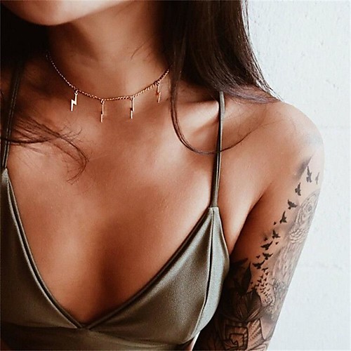 

lightning pendant necklace women's alloy necklace clavicle chain