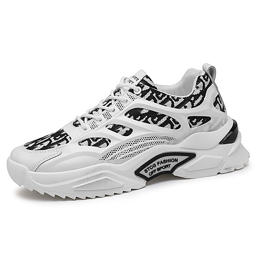 

Men's Trainers Athletic Shoes Lace up Sporty Look Sporty Casual Athletic Outdoor Running Shoes Basketball Shoes Synthetics Tissage Volant Breathable Non-slipping Height-increasing Booties / Ankle