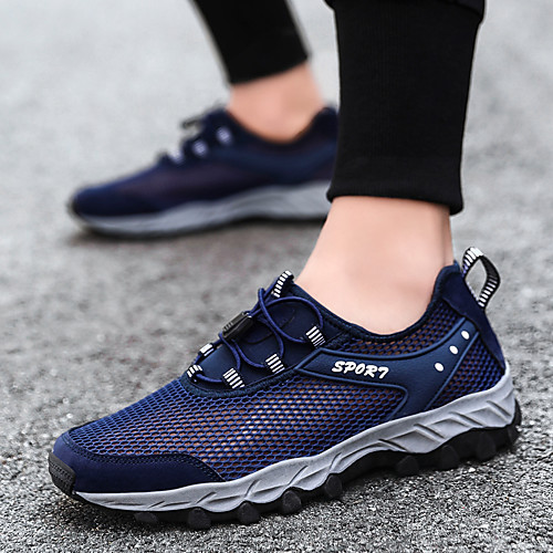 

Men's Trainers Athletic Shoes Casual Daily Water Shoes Elastic Fabric Breathable Non-slipping Wear Proof Dark Grey Black Dark Blue Summer