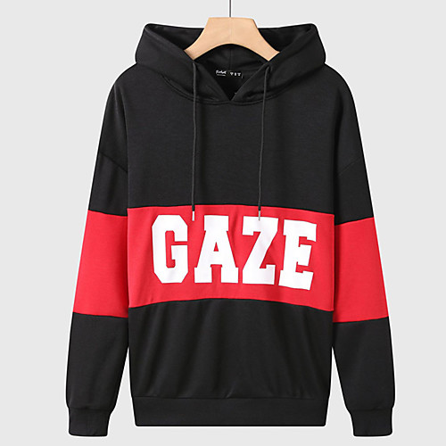 

Men's Pullover Hoodie Sweatshirt Color Block Graphic Prints 3D Hooded Sports & Outdoor Daily Sports Hot Stamping Basic Casual Hoodies Sweatshirts Long Sleeve Black
