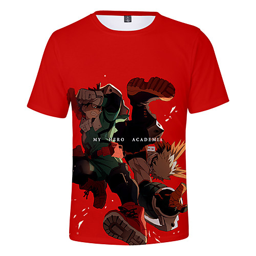 

Inspired by My Hero Academia / Boku No Hero Cosplay Cosplay Costume T-shirt Terylene Graphic Printing T-shirt For Women's / Men's