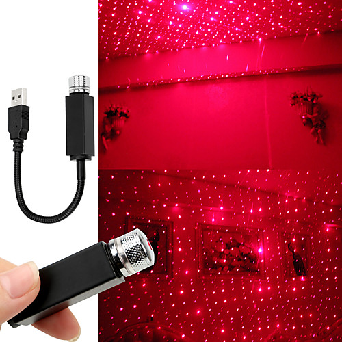 

LED Car Roof Star Night Light Projector Light Interior Ambient Atmosphere Galaxy Lamp Decoration Light USB Christmas Gift Lamp Adjustable Multiple Lighting Effects