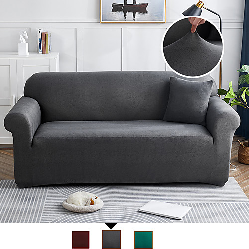

Sofa Cover Solid Colored Yarn Dyed Polyester Slipcovers