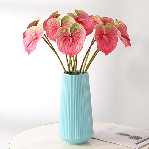 

1pc Simulation Anthurium Flower Anthurium Potted Home Decoration 1357cm