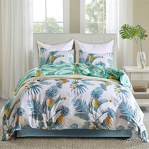 

Duvet cover set with zipper with chic botanical floral printed, exceptionally breathable yet fade and stain