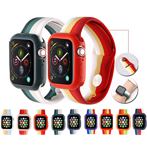 

Smart Watch Band for Apple iWatch 1 pcs Sport Band Printed Bracelet Silicone Replacement Wrist Strap for Apple Watch Series SE / 6/5/4/3/2/1