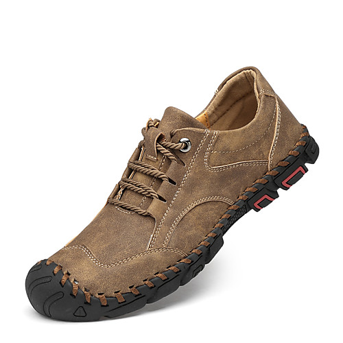 

Men's Sneakers Crochet Leather Shoes Comfort Shoes Sporty Casual Daily Outdoor Walking Shoes Trail Running Shoes Nappa Leather Cowhide Breathable Handmade Non-slipping Booties / Ankle Boots Black