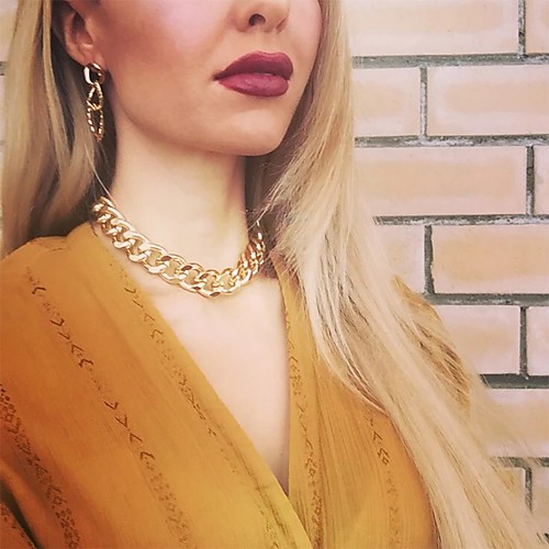 

thick chain necklace creative simple retro personality clavicle chain