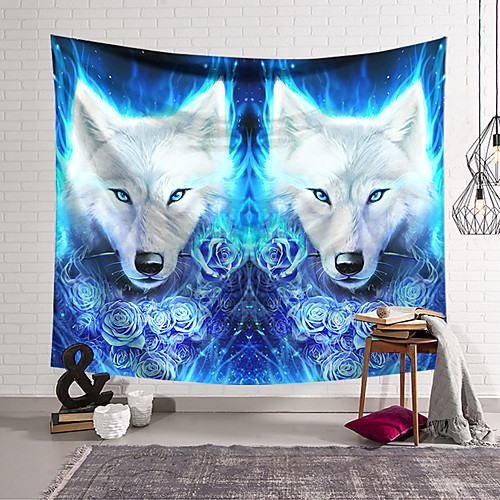 

Wall Tapestry Art Decor Blanket Curtain Hanging Home Bedroom Living Room Decoration Polyester Wolf