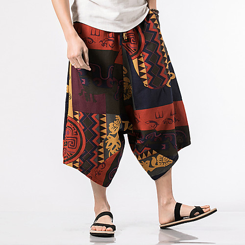 

Men's Casual / Sporty Athleisure Breathable Outdoor Sports Sport Daily Harem Loose Pants Trousers Pants Graphic Calf-Length Drawstring Pocket 1 2 3 4 5 / Elasticity