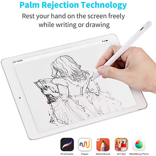 

iPad 6th Generation Pencil 9.7 2018 with Palm Rejection Active Pen with 1.0mm Plastic Tip Digital Stylist for iPad 6th Generation Pencil 9.7 2018
