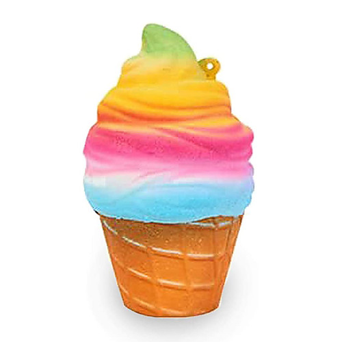 

Rainbow Ice Cream Slow Rising Jumbo Cream Scented Charms Kawaii Toys For Kids and Adults Stress Relief and Time Killing (Rainbow Ice Cream)