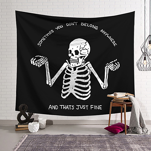 

Skull Wall Tapestry Art Decor Blanket Curtain Hanging Home Bedroom Living Room Decoration and Abstract and Psychedelic