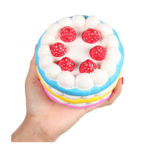 

4.33 Squishies Jumbo Slow Rising Kawaii Colorful Squishies Strawberry Cake Scented 1 Pcs