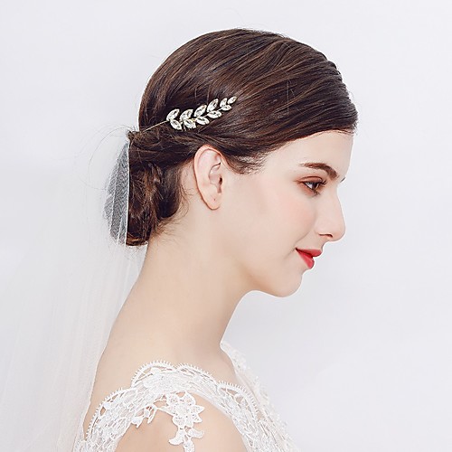 

Wedding Bridal Rhinestone Headpiece with Rhinestone 1 Piece Wedding / Special Occasion Headpiece