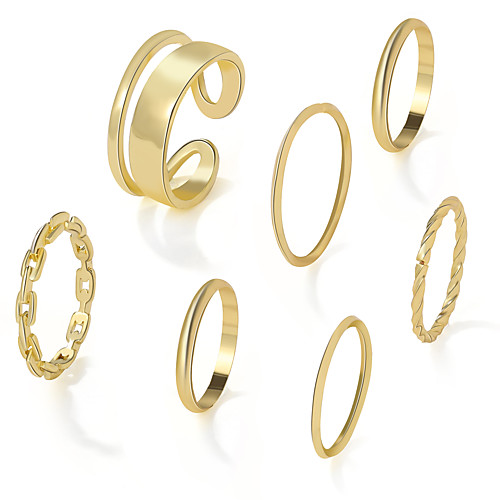 

LUREME 7 Pcs Vintage Knuckle Rings Set Stackable Finger Rings Bohemian Comfort Fit Joint Finger Rings for Women