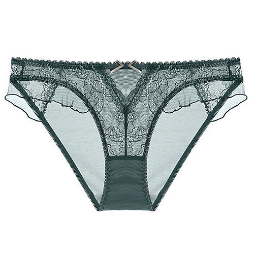 

Women's Lace Brief Micro-elastic Low Waist Light Brown M
