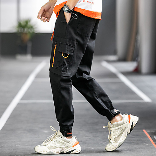 

Men's Casual / Sporty Athleisure Breathable Outdoor Sports Sport Daily Pants Pants Letter Full Length Drawstring Pocket ArmyGreen Black