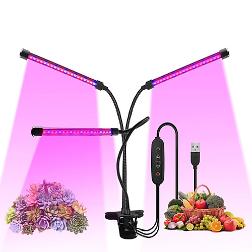 

Plant Growing Light LED Phyto Lamp USB Power Full Spectrum LED Grow Light Timer Lamp For Plants Horticole For Indoor Seedlings Flower Grow Tent Box Flower 18W 36W 27W