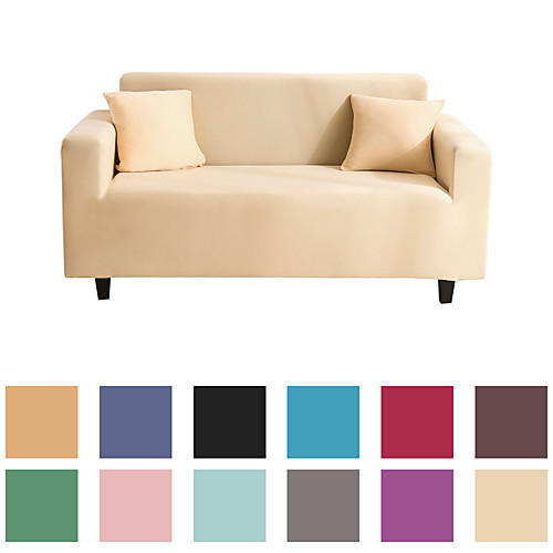 

Sofa Cover Pure Color Dustproof Stretch Super Soft Fabric (You will Get 1 Throw Pillow Case as free Gift)