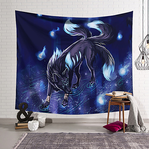 

Wall Tapestry Art Decor Blanket Curtain Hanging Home Bedroom Living Room Decoration Polyester Wolf