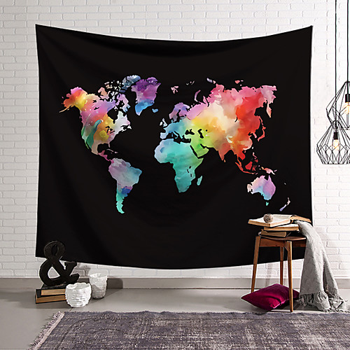 

Wall Tapestry Art Decor Blanket Curtain Hanging Home Bedroom Living Room Decoration Polyester Map