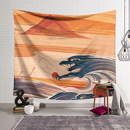 

Hand-Painting Style Wall Tapestry Art Decor Blanket Curtain Hanging Home Bedroom Living Room Decoration Polyester Painting