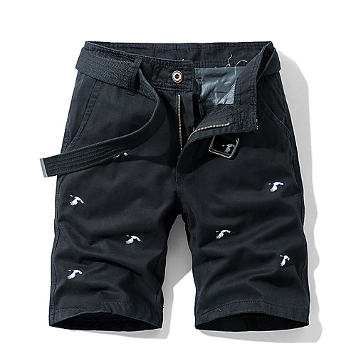 

Men's Shorts Cargo Shorts Shorts Pants Solid Colored ArmyGreen Black Blue Khaki Gray
