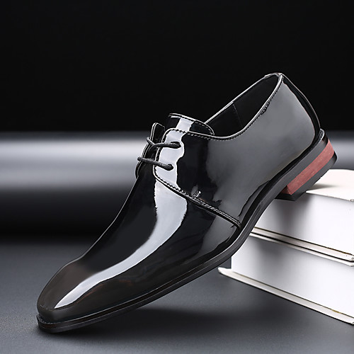 

Men's Oxfords Daily Office & Career Walking Shoes PU Waterproof Wear Proof Black Fall Spring