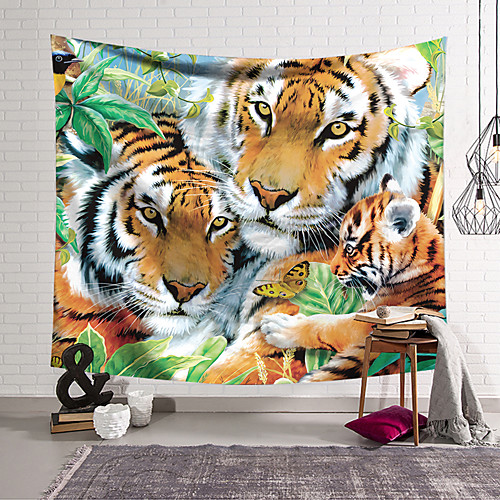 

Wall Tapestry Art Decor Blanket Curtain Hanging Home Bedroom Living Room Decoration Polyester A Lot of Tigers