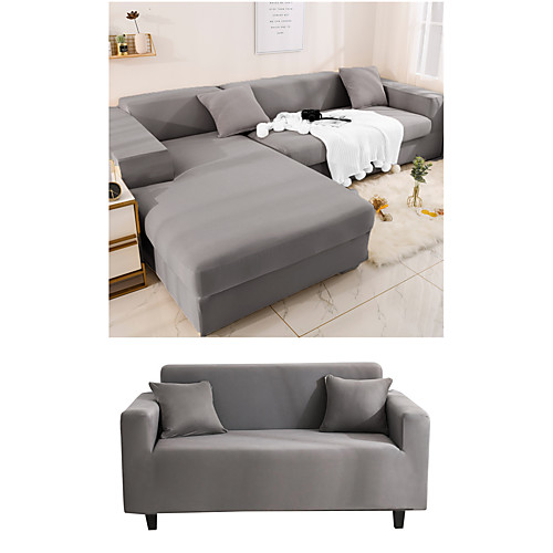 

Classic Slipcovers Sofa Cover L - Shaped Sofa/Armchair/Loveseat/3 Seater/4 Seater Stretch Solid Color/Contemporary Yarn Dyed Non-Slip Dustproof Furniture Protector And Super Soft Sectional