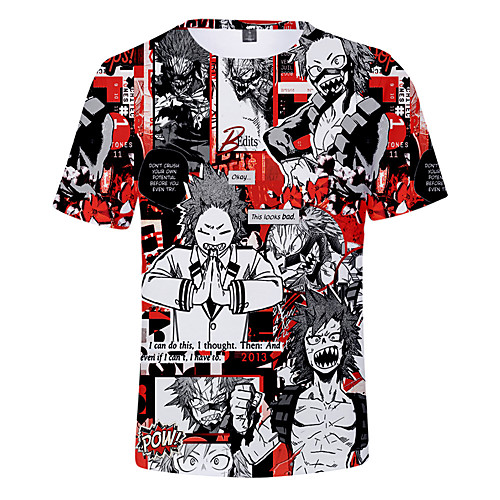 

Inspired by My Hero Academia / Boku No Hero Cosplay Cosplay Costume T-shirt Terylene Graphic Printing Harajuku Graphic T-shirt For Women's / Men's