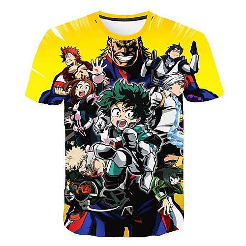 

Inspired by My Hero Academia / Boku No Hero Cosplay Cosplay Costume T-shirt Terylene Graphic Printing Harajuku Graphic T-shirt For Women's / Men's