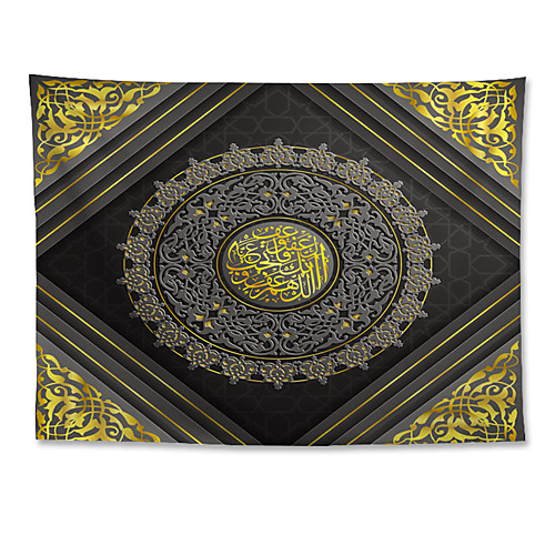 

Wall Tapestry Art Decor Blanket Curtain Hanging Home Bedroom Living Room Decoration Polyester Golden Black Pattern