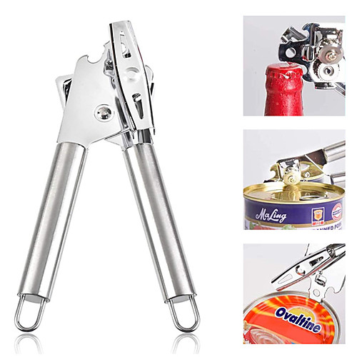 

Can Opener Stainless Steel Chrome Bottle Openers Professional Ergonomic Manual Can Opener Kitchen Tools Bar Accessories