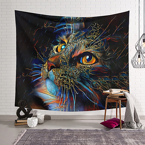 

Wall Tapestry Art Decor Blanket Curtain Hanging Home Bedroom Living Room Decoration Polyester Cat